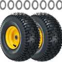 15x6.00-6nhs Lawn Mower Tires, Riding Lawn Mower Tires with 3 Offset Hub, 3/4 Bearing, Lawn Tractor Tires Compatible with John Deere Riding Mowers, 570LBS (2 Pack)