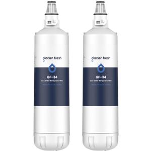 GLACIER FRESH Replacement for 7012333 Ice Maker Water Filter, Compatible With Sub-Zero 7012333 Water Filter, Manitowoc K00374 (2 Pack)
