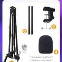 SUNMON SoloCast 2 Mic Arm with Pop Filter Windscreen - Gaming Microphone Stand Compatible with SoloCast 2, Mic Stand with Foam Cover