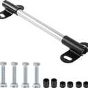 AR-PRO (1-Set) Heavy-Duty Wheelbarrow Axle Bracket Set - 10" x 0.63" Wheelbarrow Axle Shaft and 2.1" x 3.3" Brackets - Compatible with 5/8" Hole Wheelbarrow Axles - Includes Bolts Nuts, Nylon Spacers
