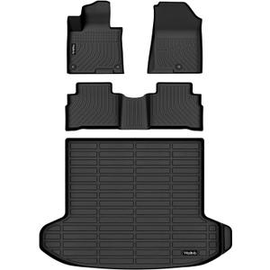 All-Weather Car Floor Mats & Cargo Liner Set Custom for Kia Sportage 2023 2024,TPE Rubber Trunk Floor Mat Interior Accessories - Black