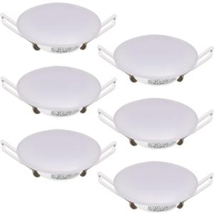 12 Volt RV Interior Light Recessed Mount - 6Packs, 3Inch RV Puck Light, 4W 4000K Cool White, for RV Trailer Camper Motorhome Van Boat Yacht