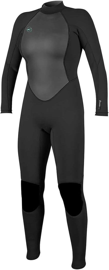 O'Neill Women's Reactor-2 3/2mm Back Zip Full Wetsuit (6, Black/Black)