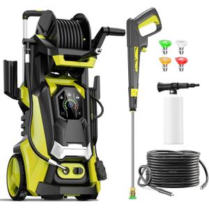 Pressure Washer with Touch Screen, 5000PSIIMAX Power Washers with Foam Cannon, High Pressure Cleaning Machine for Cars, Fences, Patios, Decks and Driveway