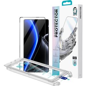 BENKS GlassWarrior AR Screen Protector for Samsung Galaxy S25 Edge, 9H+ Shatterproof [Military-Grade Protection], Superior Scratch Resistance Anti-Reflective Tempered Glass Screen Protector