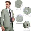 Men's Linen Suit 2 Piece Slim Fit Summer Beach Wedding Prom Party Breathable,Linen Blazer Suit Set,for Beach Weddings,Groom Wear,Prom and Outdoor Parties,Business Casual,Vacation Daily Wear 2XL