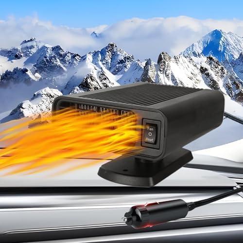 Kuzgokit Car Heater - Portable Car Heaters for Vehicle, 12V Car Heater That Plugs Into Cigarette Lighte, 2 in 1 Heating & Cooling Fast Windshield Defrost Defogger