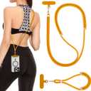 VVAAGG Cell Phone Lanyard for iPhone: Crossbody Phone Strap and Wrist Strap Most iPhone and Android Smartphones (Yellow)