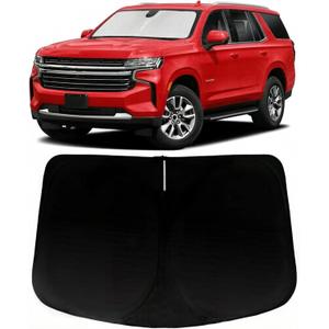 Windshield Sun Shade for Chevy Chevrolet Tahoe 2021-2025, Car Front Window Sunshade with 240T Sun Visor Protector Blocks UV Rays Heat Sun Shield Accessories