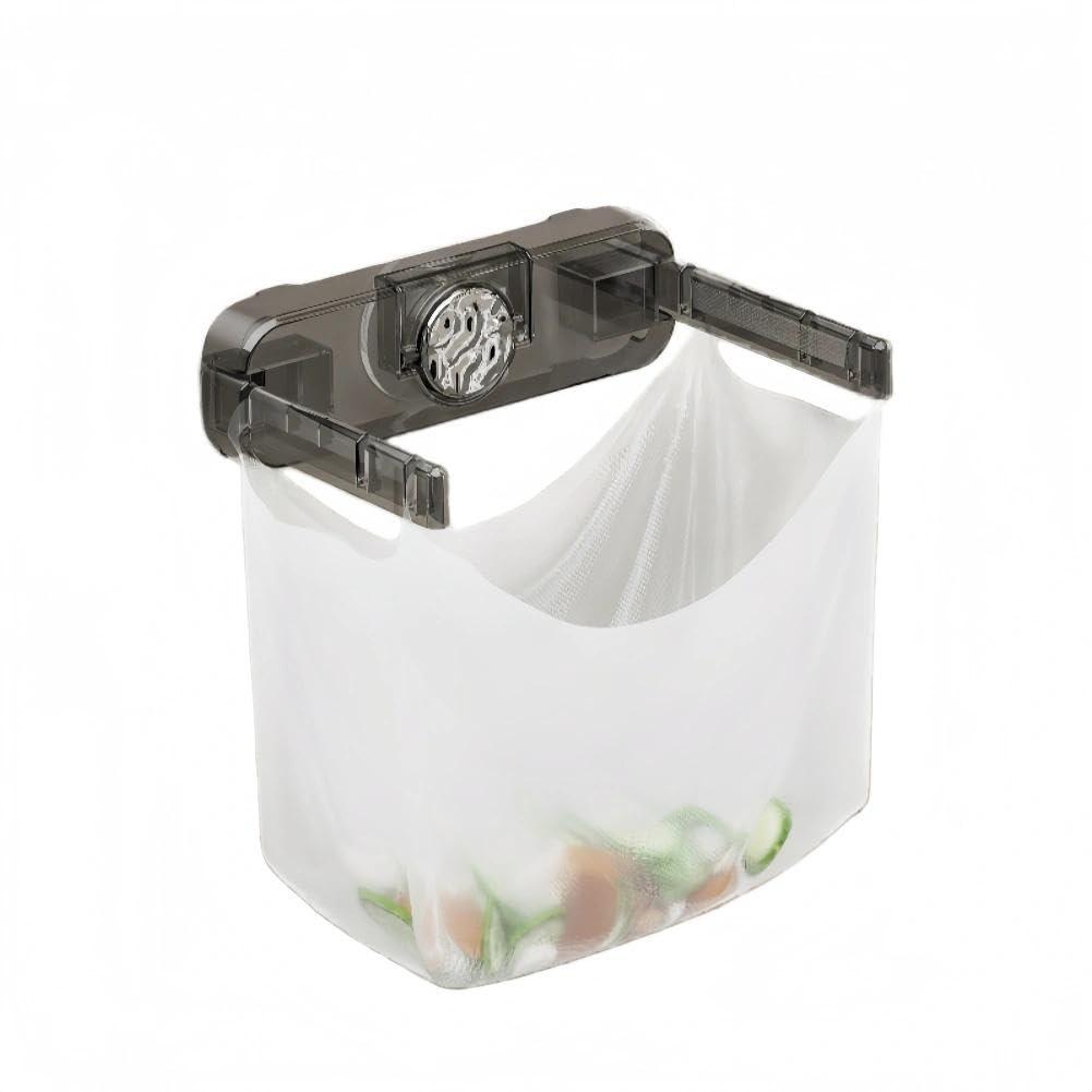 Temvue Kitchen Trash Bag Holder,Suction Cup Plastic Bag Holder,Grocery Bag Holder (Transparent)