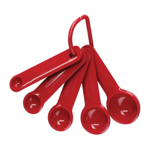 6pcs. Orbit Measuring Spoons, Red