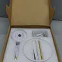 48W LED Ceiling Light, 2800K-7000K Dimmable Kitchen Light Fixtures, White 4 Arylic Ring Flush Mount Lights for Living Room, Round Chandeliers Lampara de Techo for Bedroom, Small Room