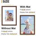 decorUhome 9x12 Picture Frame, Display Pictures 6x8 with Mat or 9x12 without Mat, Wall & Tabletop Display Photo Frame, Brown, 1 Pack
