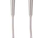 18/10 Stainless Steel Spatulas Set - All Metal Spatulas for Kitchen Use or Outdoor Grilling, 14.7 Long, Non Toxic, Heavy Duty, Commercial, Chef Grade - 1 Slotted Spatula + 1 Solid Turner for Cooking