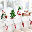 Christmas Stocking Holders for Mantle Set 4, Christmas Stocking Hangers for Mantel Stocking Holders, Christmas Stocking Holder for Mantle Stocking Hangers for Mantel Set of 4 Stocking Hooks for Mantle