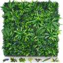 Artificial Grass Wall Panels, 20"x20" 12pcs Hedge Grass Backdrop, UV-Anti Fake Greenery Plant Boxwood Panels, Green Wall Decor for Outdoor Indoor Patio Garden Backyard (Money Tree)