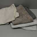 MIULEE Pack of 4 Couch Throw Pillow Covers 22x22 Inch Neutral Soft Decorative Chenille Pillow Covers Farmhouse Boho Accent Cushion Covers for Mid Century Modern Spring Decor Sofa Bedroom Living Room