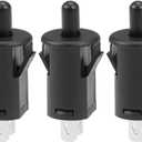 uxcell Refrigerator Door Light Switch 10mm Momentary Fridge Switch Normally Open PB35 AC 250V 3A Black 3pcs