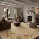 10x14 Area Rugs for Living Room: Washable Large Rug Non Slip Bedroom Carpet