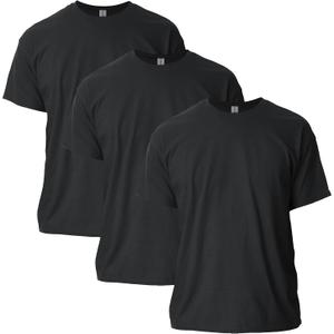 Gildan Adult Ultra Cotton T-Shirt, Style G2000, Multipack, Black (3-Pack), Large