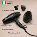 BaBylissPRO Hair Dryer, Nano Titanium Rapido 2000-Watt Blow Dryer, Hair Styling & Appliances, Black, BRAP1