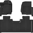 Auxko All Weather Floor Mats for 2015-2025 Ford F-150 Super Cab & Extended Cab (not for Supercrew Cab) TPE Rubber Liners Accessory for 2015-2025 Ford F-150 Super CAB Odorless Anti-Slip Mats Black