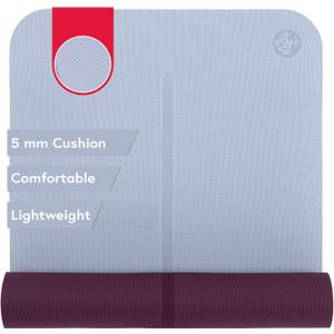 Manduka Begin Yoga Mat 68" - 5mm Cushioning | Comfortable, Lightweight & Reversible with Alignment Stripe | Budget-Friendly | 68 x 24 inches