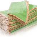 Fingercraft Dinner Cloth Napkin Cotton Muslin Double Gauze 2 pack with Classic Lace for Everyday Use, Wedding, Party, Christmas, Easter Napkins Cloth are Pre Shrunk and Good Absorbency Lettuce Green (20" x 20" (Set of 8))