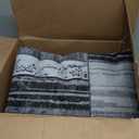 Modern Geometric Grey Area Rug, Soft Machine Washable 8x10 Rug, Non-Slip, Non-Shedding, Durable and Easy-Care, Perfect for Living Room, Bedroom, Dining Room.