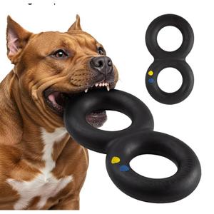 Goughnuts — Dog Toys for Aggressive Chewers | Virtually Indestructible Pull Toy for Large Breeds Such as Pit Bulls and German Shepherds | Heavy Duty Tug Dog Toy | Large | Black