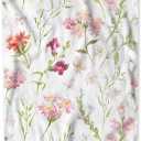 AOYEGO Floral Hand Towel Watercolor Wild Flower Botanical Plant Leaves Spring Pink Green White Decorative Soft Highly Absorbent Bath Towels Home Hotel Spa Bathroom Towel 15x30 Inch