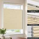 LazBlinds TDBU Cellular Shades, Blackout-Beige, 27" W x 64" H
