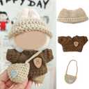 2 x 3Pcs Premium Outfit with Accessories, Hand Crocheted Hat, Sweaters, Bag