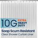 LiBa Bathroom Shower Curtain - Waterproof Plastic Shower Curtain Premium PEVA Non-Toxic with Rust Proof Grommets Clear 10G Heavy Duty Bathroom Accessories 72x78