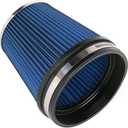 MUGE RACING 6" 152 mm High Flow Inlet Air Filter, Air Intake Cone Filter Replacement Performance Washable Clamp-On Dry, 6'' Tall(Blue)