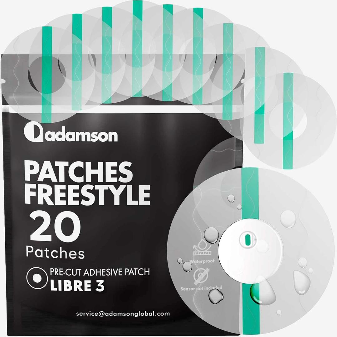 Freestyle 20 Libre 3 Sensor Covers Waterproof  Transparent, Long-Lasting, Easy to Apply and Remove, No Glue on Center, Non-Irritating  Ideal for Sports, Swimming, and Daily Use - PAC3