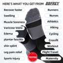 Medical Compression Socks 20-30 mmHg for Men Women (3 Pairs) - Best Support for All Day Wear, Pain Relief, Circulation, L/XL