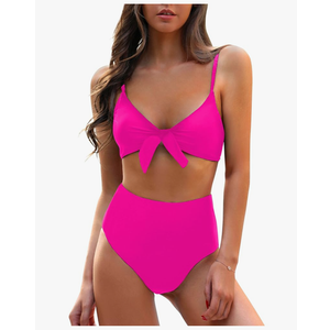 Jelly Womens High Waisted Bikini Set Tie Knot High Rise Two Piece Swimsuits Bathing Suits Size M