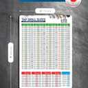 Magnetic Tap Drill Recommendations Chart 6" x 9" | SAE & ISO Drill Bit Sizes with Decimal Equivalents | Quick Reference for CNC Machinists Shop, Garage, Toolbox | Made in Canada | Useful Magnets