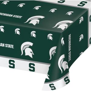 Trendware Michigan State University Plastic Tablecloths, 3 ct