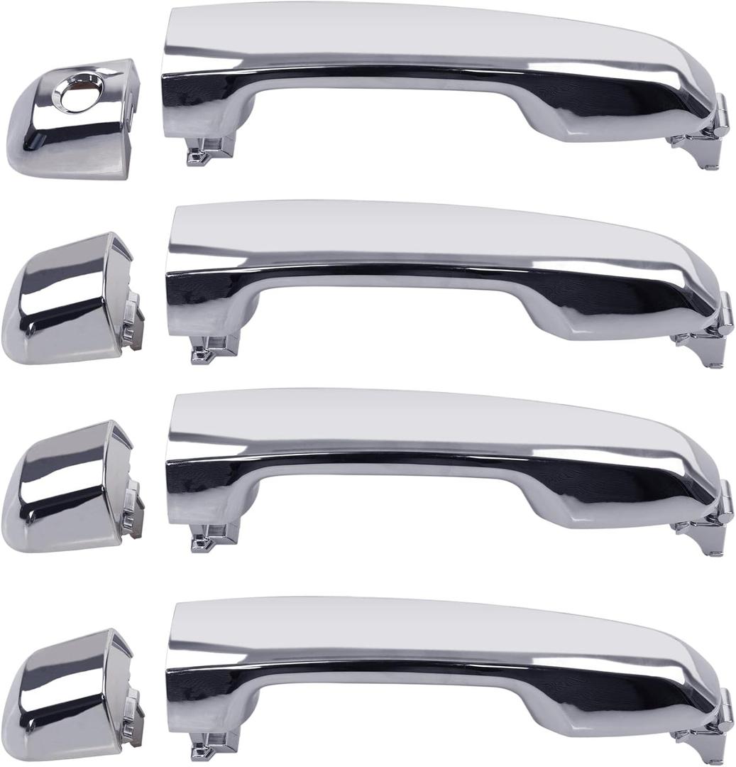 Gledewen Exterior Door Handle 4 PCS Front Rear Left Right, Compatible with 2009-2021 Toyota 4Runner Lexus GX460, Replaces# 69210-60100 69217-35050 69210-35180-B