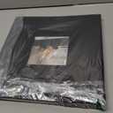 Popotop Photo Album Self Adhesive with Picture Display Window, 60 Pages DIY Scrapbooking Supplies Kit for 4x6 10x12 Picture, Linen Cover Memory Book for Baby Wedding, with Scraper and Metallic Pen (Black)