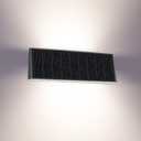 Solar Lights, 700LM Up and Down Solar Outdoor Light Dimmable, 4000K Anti-Glare Solars Wall Lights Outdoor Waterproof for Fence Patio Yard Garage Garden Porch (1pack, SWL-31)