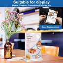 Acrylic Sign Holder 5x7,6 Pack Clear Plastic Table Display Vertical Double-Sided Desktop Display Stand Paper Holder Clear Table Sign Holder for Menu ad Frame Suitable Restaurants Meeting Office Store