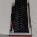 HK GAMING GK61 Mechanical Gaming Keyboard - 61 Keys Multi Color RGB Illuminated LED Backlit Wired Programmable for PC/Mac Gamer (Gateron Optical Red, Black)