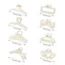 CWJCYTNSN 8 PCS Hair Clips for Women Large Hair Claw Clips for Thin Thick Curly Hair Styling Pearl Jaw Clips Strong Hold Nonslip Fashion Hair Accessories for Bridal Wedding