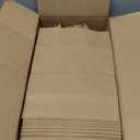 RACETOP Brown Paper Bags with Handles Bulk 100Pcs 8x4.5x10.8 Inch Gift Bags Bulk, Brown Kraft Paper Bags for Retail, Party, Shopping, Favor