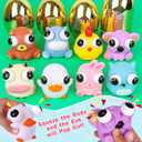8 Pieces Jumbo Surprise Golden Easter Eggs Fillers with Eye-pop Fidget Toys, Easter Basket Stuffers Large Easter Eggs with Toys Inside, Easter Egg Hunts Party Favors for Kids Boys Girls Toddler Teens