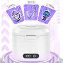 HomeBeyond Dental Ultrasonic Retainer Cleaner Machine, 4 Modes with Digital Timer & 340ML, Cleaning Pod for Denture, Mouth Guard, Aligner, Night Guard, Braces, Toothbrush Heads, Jewelry