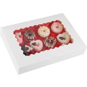 20-Pack 16"x11"x2.5" White Bakery Boxes with Window,Auto-Popup Large Cookie Boxes for Pies,Cakes,Muffins,and Pastries